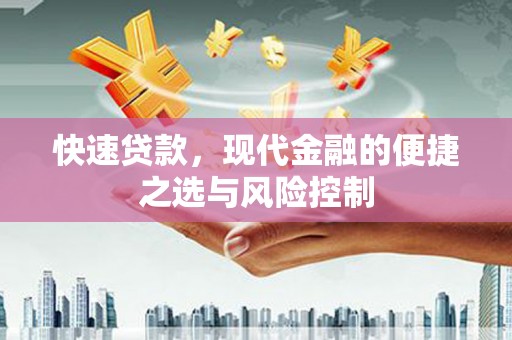 阜沙快速贷款，现代金融的便捷之选与风险控制