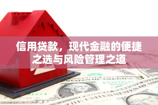安康信用贷款，现代金融的便捷之选与风险管理之道