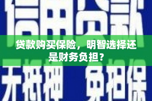 梨树县贷款购买保险，明智选择还是财务负担？