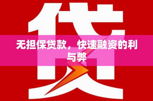 大林无担保贷款，快速融资的利与弊