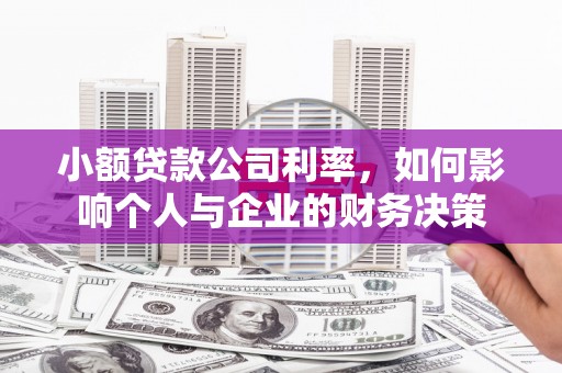 西螺小额贷款公司利率，如何影响个人与企业的财务决策
