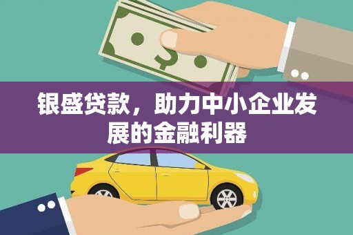 巩留银盛贷款，助力中小企业发展的金融利器