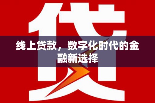 安乡线上贷款，数字化时代的金融新选择