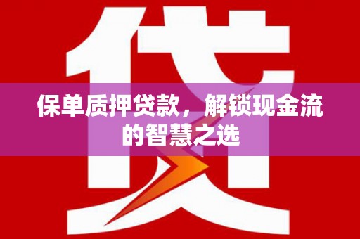 平潭保单质押贷款，解锁现金流的智慧之选